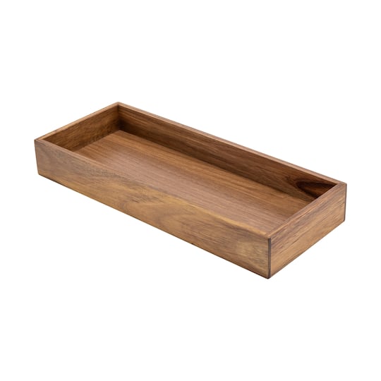 Seville Classics 15" x 6" x 2" Acacia Wood Drawer Organizer